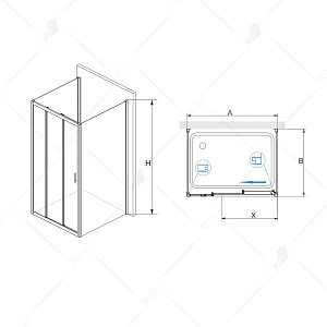 Душевой уголок RGW Passage PA-73 (PA-13+Z-050-2) 120x80 060873128-011 стекло прозрачное/профиль хром купить в интернет-магазине Sanbest