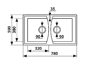 Мойка кухонная Kaiser KM2M-5078 W белая купить в интернет-магазине сантехники Sanbest