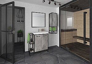 Тумба с раковиной Style Line Лофт 80/100 для ванной в интернет-магазине Sanbest