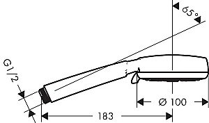 Душевая лейка Hansgrohe Crometta 100 Vario 26824400 купить в интернет-магазине сантехники Sanbest