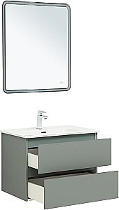 Тумба с раковиной Aquanet Вега 2.0 337960/330430 70 мисти грин для ванной в интернет-магазине Sanbest
