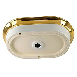 Раковина накладная Migliore MONACO 32078 белая/декор золото купить в интернет-магазине Sanbest