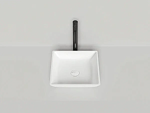 Раковина накладная Salini Callista 04 1101208SM 38 из искусственного камня S-Stone, белая матовая купить в интернет-магазине Sanbest