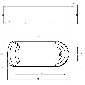 Ванна Aquatek Ника 160x75 NIK160-0000001 белая купить в интернет-магазине Sanbest