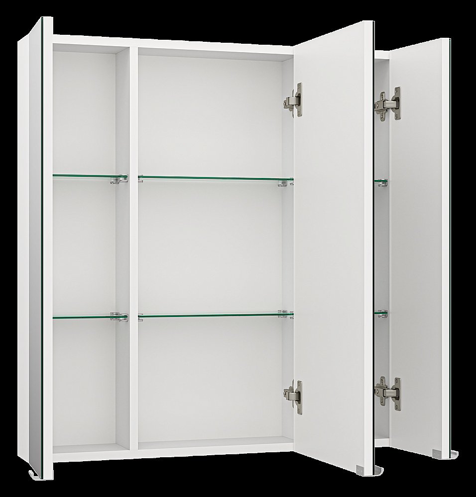 Зеркальный шкаф Misty Аура 75 Э-Аур02075-01 белый купить в интернет-магазине сантехники Sanbest