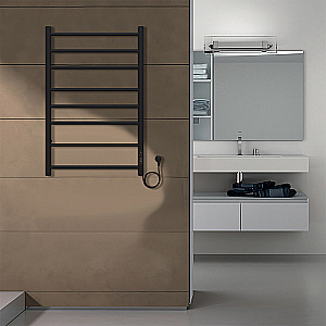 Полотенцесушитель электрический Azario PARMA П8 500х800 AZ10858B черный купить в интернет-магазине сантехники Sanbest