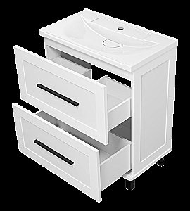 Тумба с раковиной Misty Модерн - 70 П-Мод07070-011Пр белая для ванной в интернет-магазине Sanbest