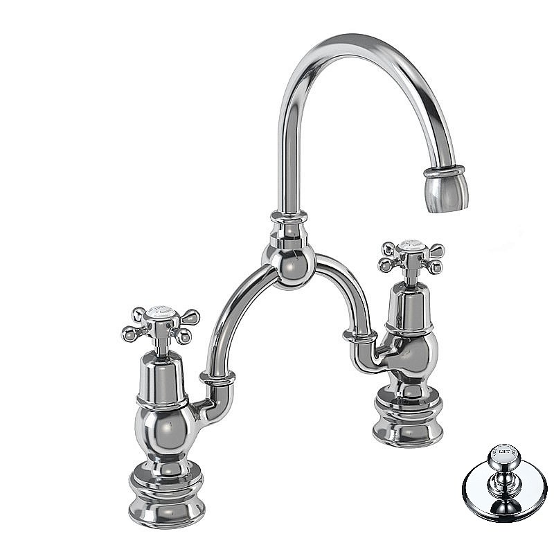 Смеситель для раковины Burlington Regent CLR28-QT+W9 купить в интернет-магазине сантехники Sanbest