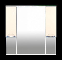 Зеркало со шкафом Misty Жасмин 105 бежевая эмаль в ванную от интернет-магазине сантехники Sanbest