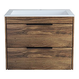 Тумба с раковиной Vincea Chiara 2D 60 VMC-2C2600CO/VCB-13600W тёмный дуб/раковина белая для ванной в интернет-магазине Sanbest