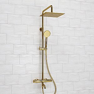 Душевая система WasserKRAFT Sauer A188.256.348.PG Thermo золото купить в интернет-магазине сантехники Sanbest