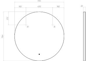 Зеркало VIGO Otti Classic z.OTT.80 в ванную от интернет-магазине сантехники Sanbest