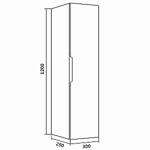 Пенал подвесной Grossman ФОРТА 30 дуб галифакс для ванной в интернет-магазине сантехники Sanbest