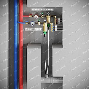 Душевая система Timo Tetra-thermo SX-0169/17 золото матовое купить в интернет-магазине сантехники Sanbest