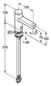Смеситель для раковины Kludi Zenta E 3810039 черный матовый купить в интернет-магазине сантехники Sanbest