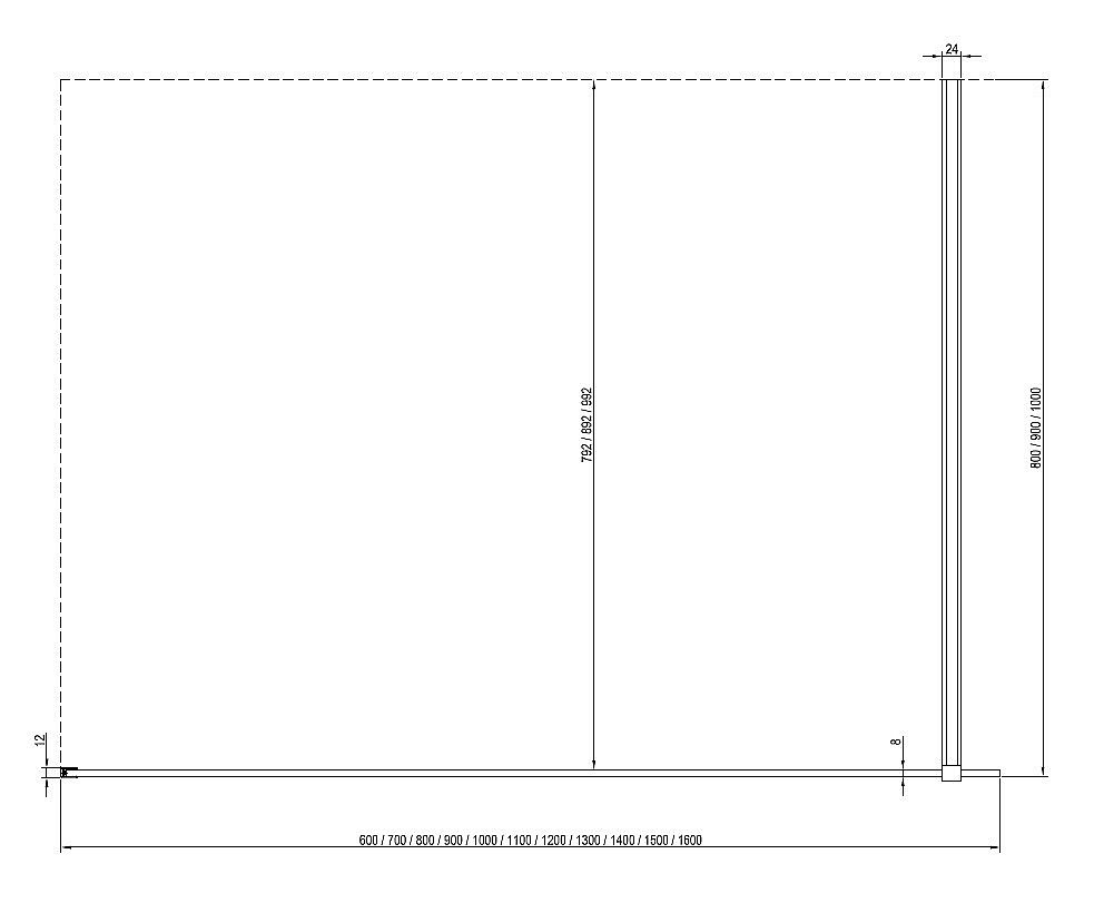 Душевое ограждение Ravak WALK-IN WALL ST 160/W SET-1200 Uni стекло прозрачное/профиль черный купить в интернет-магазине Sanbest