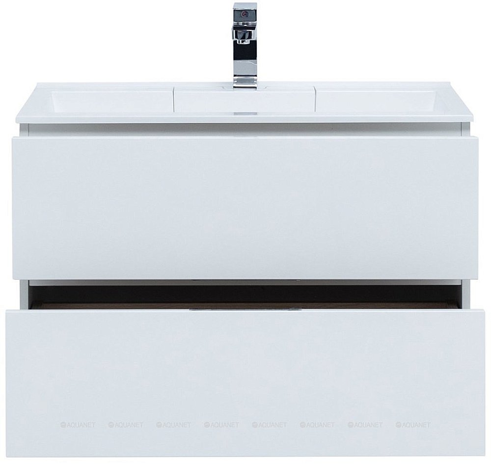Тумба с раковиной Aquanet Алвита 235339 80 белый для ванной в интернет-магазине Sanbest