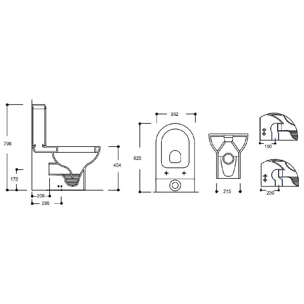 Унитаз напольный Gural Vit Compact Slim KO06KLZ00&KO02RZV00 с крышкой микролифт, с бачком купить в интернет-магазине Sanbest