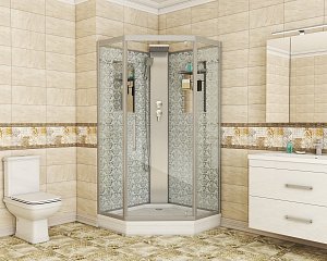 Душевая кабина Niagara Luxe NG-7717WBK 100x100 серебро купить в интернет-магазине Sanbest