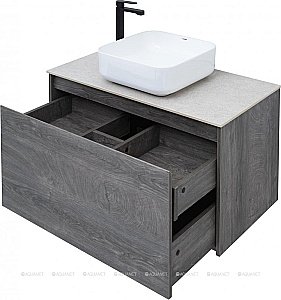 Тумба с раковиной Aquanet Nova Lite 90 дуб рошелье (1 ящик) для ванной в интернет-магазине Sanbest
