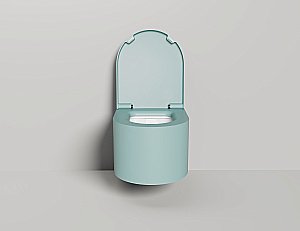 Унитаз подвесной Salini Gemelli 240121KM из искусственного камня S-Stone, безободковый, с крышкой микролифт, белый матовый купить в интернет-магазине Sanbest