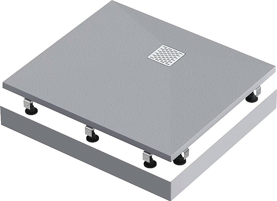 Душевой поддон Good Door Essentia 80х80 ЛП00318 графит купить в интернет-магазине Sanbest