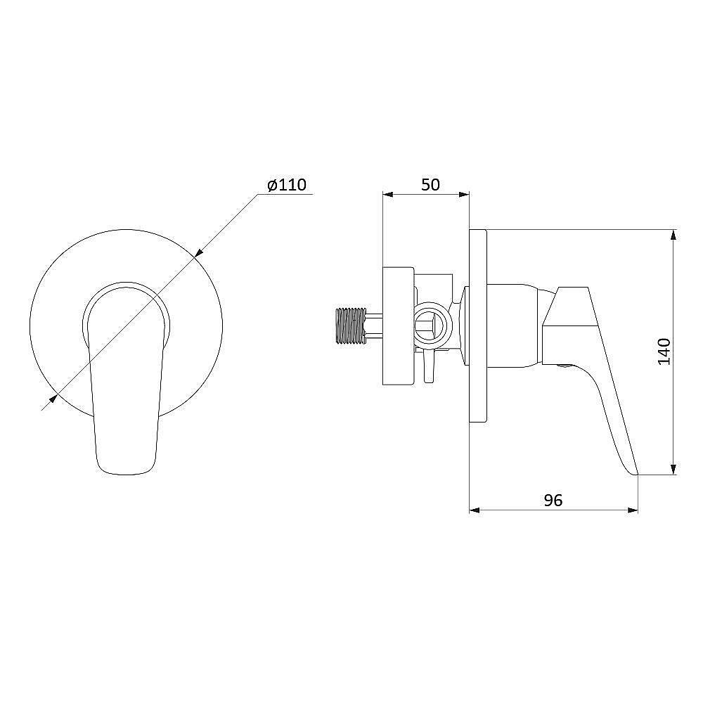 Смеситель для душа RedBlu by Damixa Origin Bit 777500000 купить в интернет-магазине сантехники Sanbest