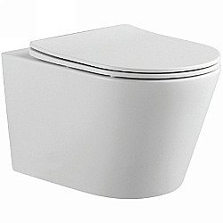 Унитаз подвесной Aquatek Вега AQ1905-MW белый матовый, с крышкой микролифт, безободковый купить в интернет-магазине Sanbest