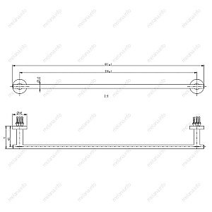 Полотенцедержатель Melana MLN-861001 сатин/хром купить в интернет-магазине сантехники Sanbest