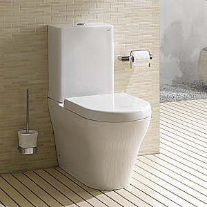 Унитаз напольный TOTO MH TOILET CW161Y#XW  безободковый, с бачком, слив торнадо, с крышкой микролифт, белый купить в интернет-магазине Sanbest