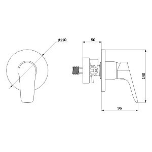 Смеситель для душа RedBlu by Damixa Origin Bit 777500000 купить в интернет-магазине сантехники Sanbest