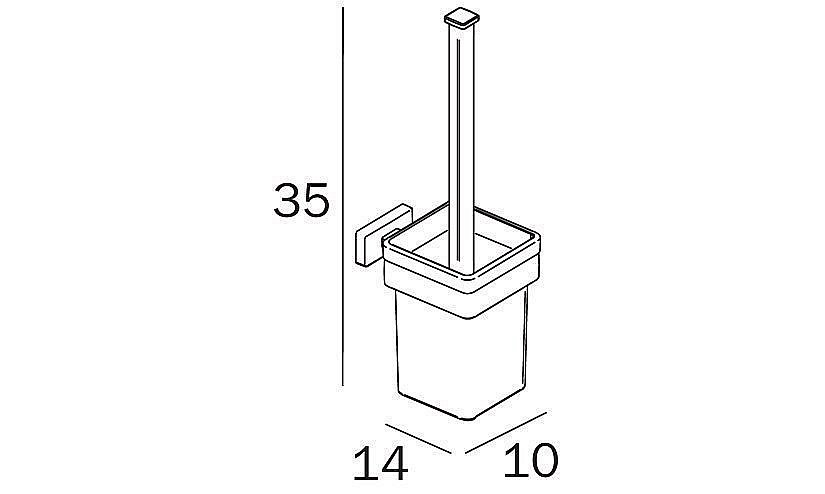 Ершик для унитаза Inda Lea A18140CR21 хром купить в интернет-магазине сантехники Sanbest