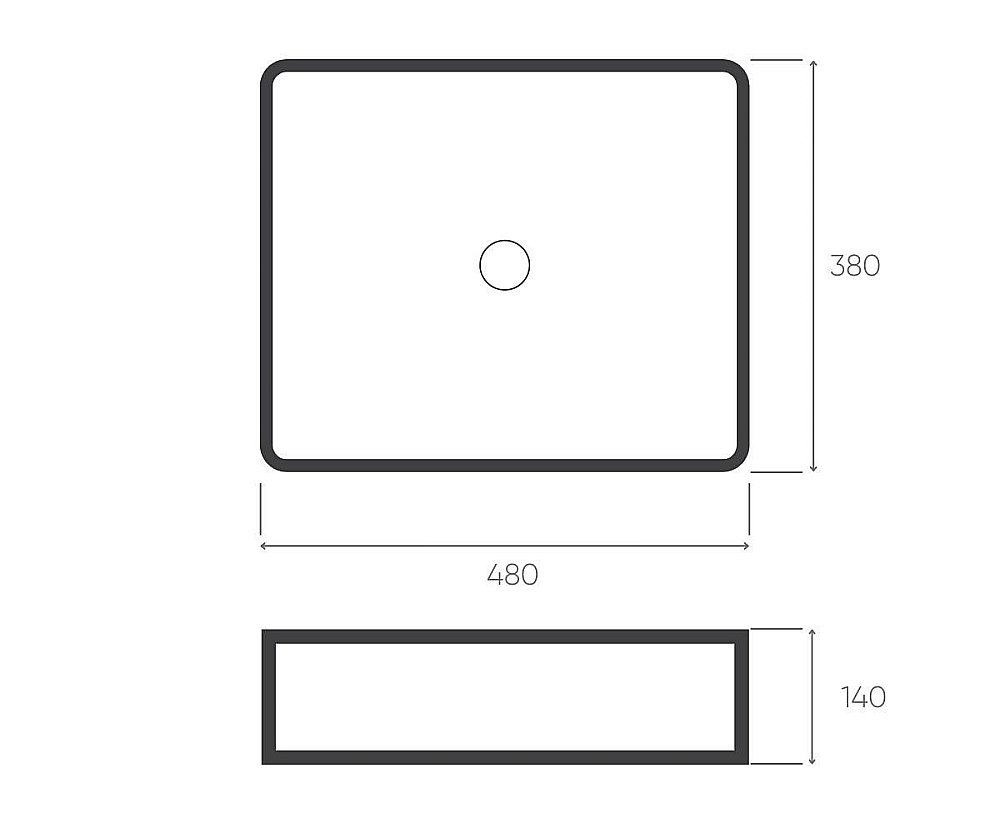 Раковина Bronze De Luxe Scandi 48 1010-GM серая матовая купить в интернет-магазине Sanbest