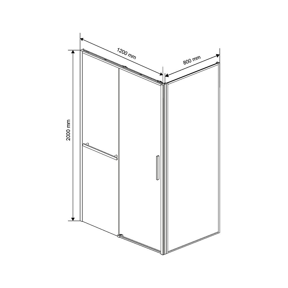 Душевой уголок Vincea SLIM SOFT VSR-1SS8012CLB 120x80 стекло прозрачное/профиль черный купить в интернет-магазине Sanbest