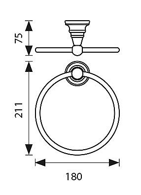 Полотенцедержатель Kaiser KH-2201 хром купить в интернет-магазине сантехники Sanbest