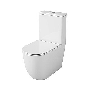 Унитаз-компакт OWL Vind Cirkel-GL безободковый, с бачком, с крышкой микролифт купить в интернет-магазине Sanbest