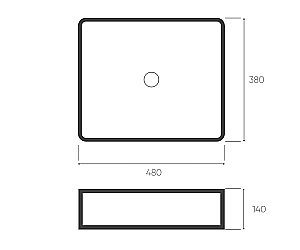 Раковина Bronze De Luxe Scandi 48 1010-GM серая матовая купить в интернет-магазине Sanbest