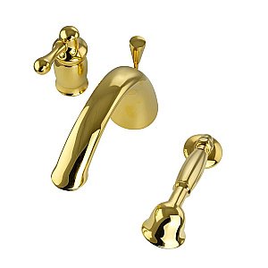 Смеситель на борт ванны на 3 отв. Migliore Maya ML.MAY-8950 золото купить в интернет-магазине сантехники Sanbest