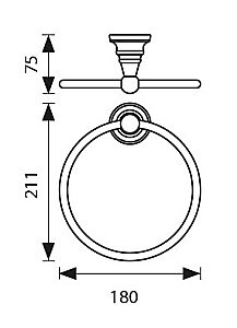 Полотенцедержатель Kaiser KH-2201 хром купить в интернет-магазине сантехники Sanbest