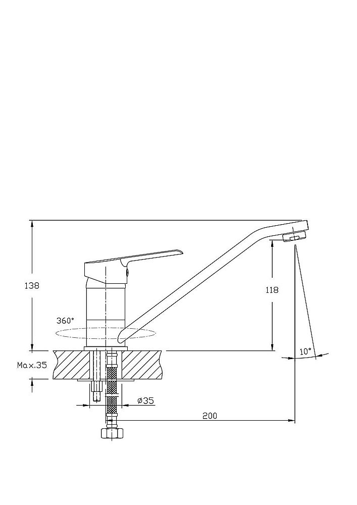 Смеситель для кухни Rush Victoria VI7135-25 купить в интернет-магазине сантехники Sanbest