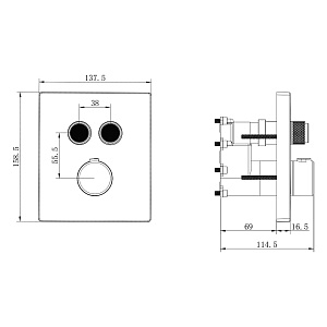 Душевая система Vincea Inspire VSFW-3I21MT3RMB черная купить в интернет-магазине сантехники Sanbest