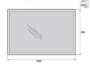 Зеркало BelBagno SPC-GRT-1000-800-LED-TCH в ванную от интернет-магазине сантехники Sanbest