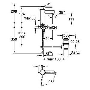 Смеситель для раковины Grohe Essence 23379001 купить в интернет-магазине сантехники Sanbest