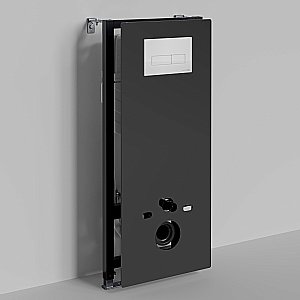Инсталляция для унитаза WasserKraft Abens 20TLT.010.ME.BL.WH03 черная панель/кнопка белая глянцевая купить в интернет-магазине сантехники Sanbest