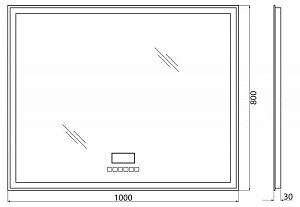 Зеркало BelBagno SPC-GRT-1000-800 RAD в ванную от интернет-магазине сантехники Sanbest