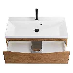 Тумба с раковиной Belbagno MARINO 90 2C-SO/BB900/450-LV-MR-AST дуб натуральный для ванной в интернет-магазине Sanbest