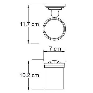 Стакан для зубных щеток WasserKRAFT Isar K-7328 купить в интернет-магазине сантехники Sanbest