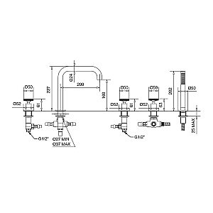 Смеситель для ванны Migliore Reversa 28193 хром купить в интернет-магазине сантехники Sanbest