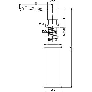 Диспенсер Paulmark Rein D002-BG матовое золото купить в интернет-магазине сантехники Sanbest