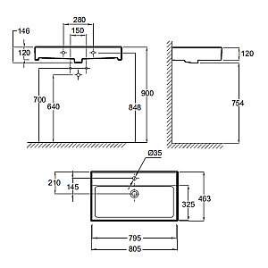 Тумба с раковиной Jacob Delafon VIVIENNE 80 дуб Давос натуральный для ванной в интернет-магазине Sanbest